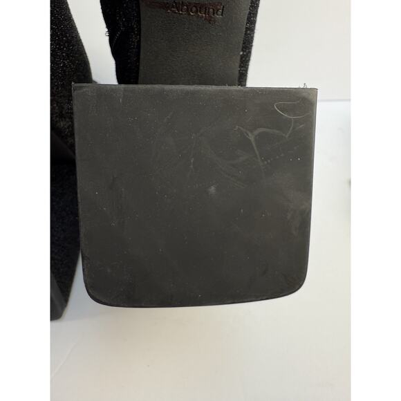 Abound Womens 11 Black Sparkle Fabric Zip Ankle Boot Platform Block Heel NWOT - Picture 13 of 13